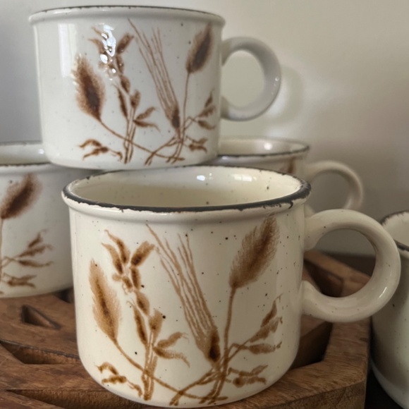 5 England Stonehenge Wild Oats Mid Winter Mugs Vintage 1970's Speckled Stoneware - Picture 11 of 11